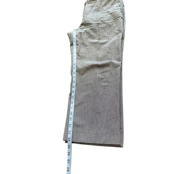 J.Crew Gray White Work Heavy Chambray Patio Straight‎ Leg Dress Pant Size 10 - Picture 10 of 12